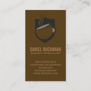 Tarjeta De Visita Logotipo de Taza de Café