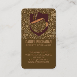 Tarjeta De Visita Logotipo de Taza de Café   Tienda de Granos de Caf