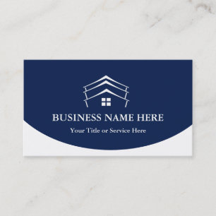Tarjeta De Visita Logotipo de techo de casa de agente de bienes raíc