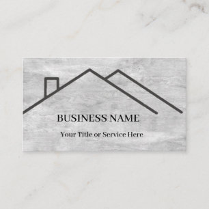 Tarjeta De Visita Logotipo de techo inmobiliario profesional