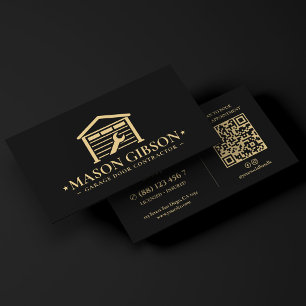 Tarjeta De Visita Logotipo de técnico de puertas de garaje modernas