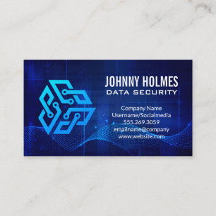 Tarjeta De Visita Logotipo de tecnología Datos Modernos