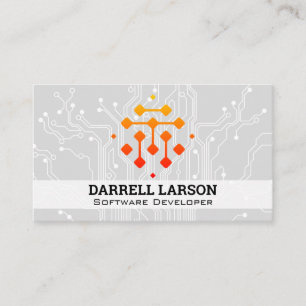 Tarjeta De Visita Logotipo de tecnología moderna Chip de computado