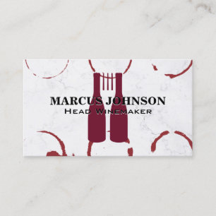 Tarjeta De Visita Logotipo de tenedor de botellas de vino   Viñedo
