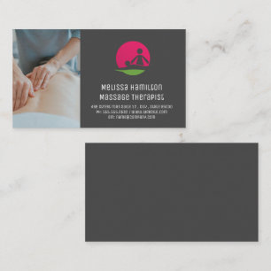 Tarjeta De Visita Logotipo de Terapia de Masaje