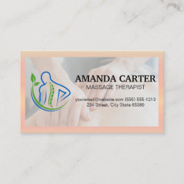 Tarjeta De Visita Logotipo de terapia de respaldo | Sesión de masaje