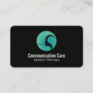 Tarjeta De Visita Logotipo de Terapia del Habla Atención Médica