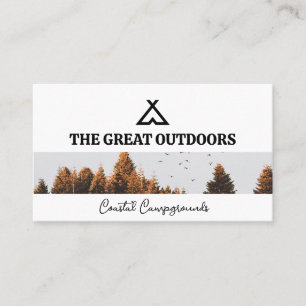 Tarjeta De Visita Logotipo de tienda   Árboles y aves