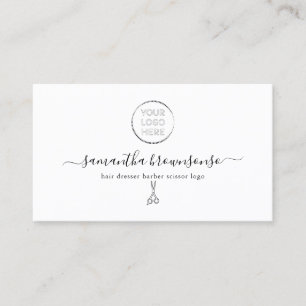 Tarjeta De Visita Logotipo de tijera de peluquería de línea