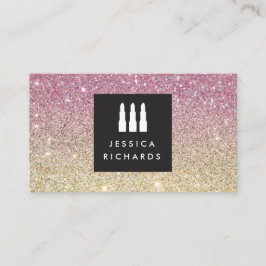 Tarjeta De Visita Logotipo de trío de lápiz labial para artista inde