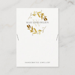 TARJETA DE VISITA LOGOTIPO DE VISUALIZACIÓN DE NECKLACE DE MONOGRAM