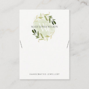 TARJETA DE VISITA LOGOTIPO DE VISUALIZACIÓN DE NECKLACE DE MONOGRAM