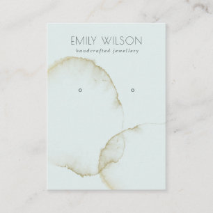 TARJETA DE VISITA LOGOTIPO DE VISUALIZACIÓN DEL ORO AQUÍ AZUL ABST