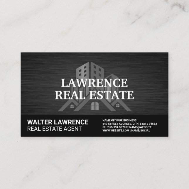 Tarjeta De Visita Logotipo de vivienda comercial (Anverso)
