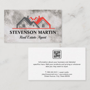 Tarjeta De Visita Logotipo de viviendas de bienes raíces   Textura d