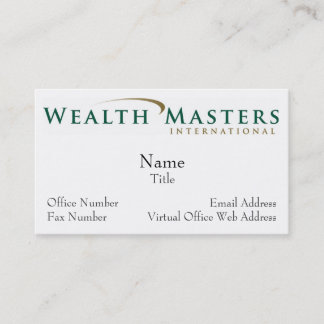 Tarjeta De Visita logotipo de WMI, nombre, título, dirección de corr