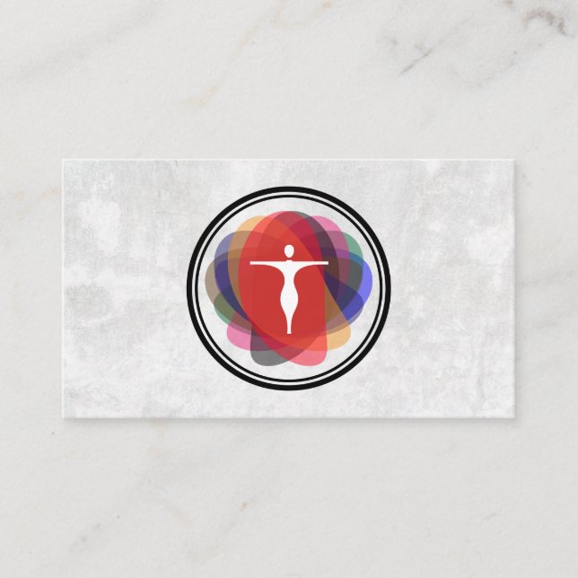 Tarjeta De Visita Logotipo de yoga | Humanística moderna (Anverso)