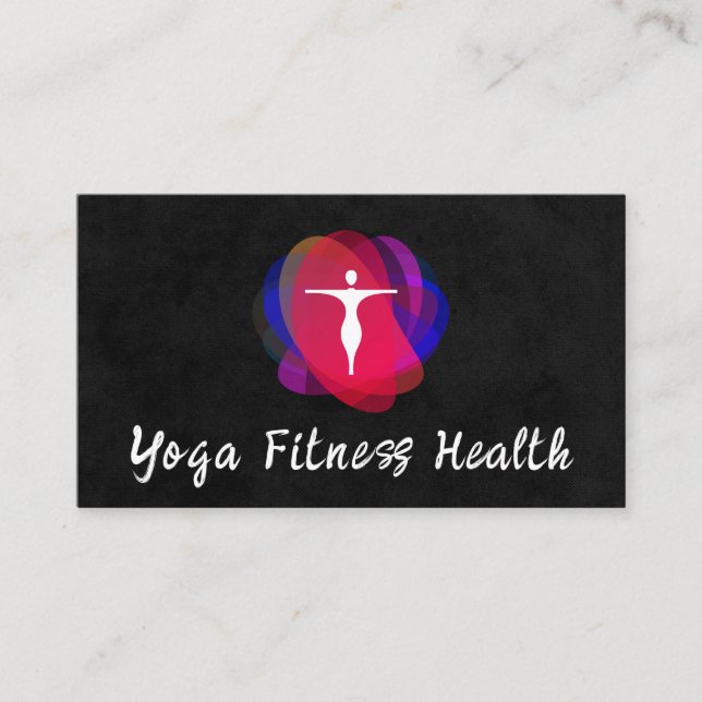 Tarjeta De Visita Logotipo de yoga | Moderno (Anverso)
