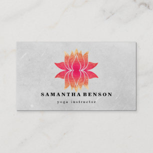 Tarjeta De Visita Logotipo de yoga para flores de Lotus