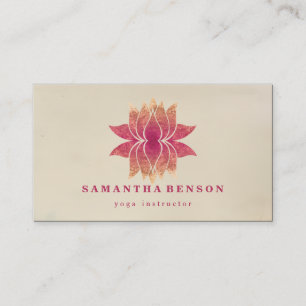 Tarjeta De Visita Logotipo de yoga para flores de Lotus