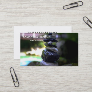 Tarjeta De Visita Logotipo de Zen Yoga de Salud Curativa en Color de