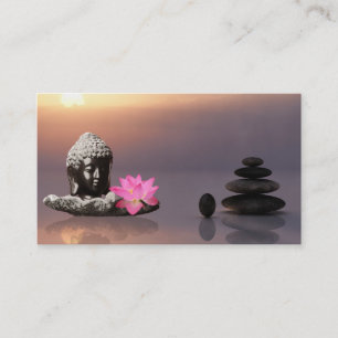 Tarjeta De Visita Logotipo de Zen Yoga de Salud Curativa en Color de