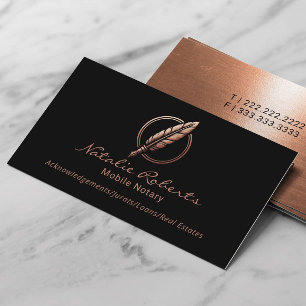 Tarjeta De Visita Logotipo del agente de firma de notas móviles Copp