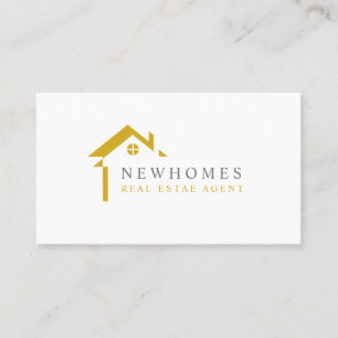 Tarjeta De Visita Logotipo del agente inmobiliario profesional domés