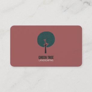 Tarjeta De Visita Logotipo del árbol (gris)