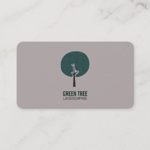 Tarjeta De Visita Logotipo del árbol (marrón claro natural)