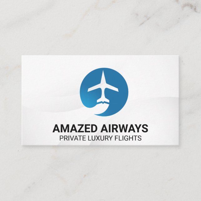 Tarjeta De Visita Logotipo del avión | Vuelos (Anverso)