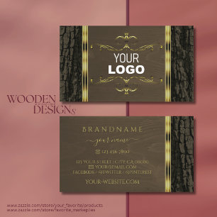 Tarjeta De Visita Logotipo del borde de oro del grano de grano de gr