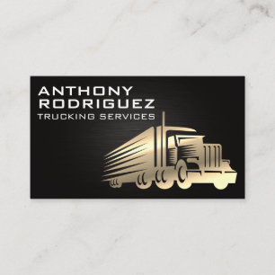 Tarjeta De Visita Logotipo del camión Gold Semi