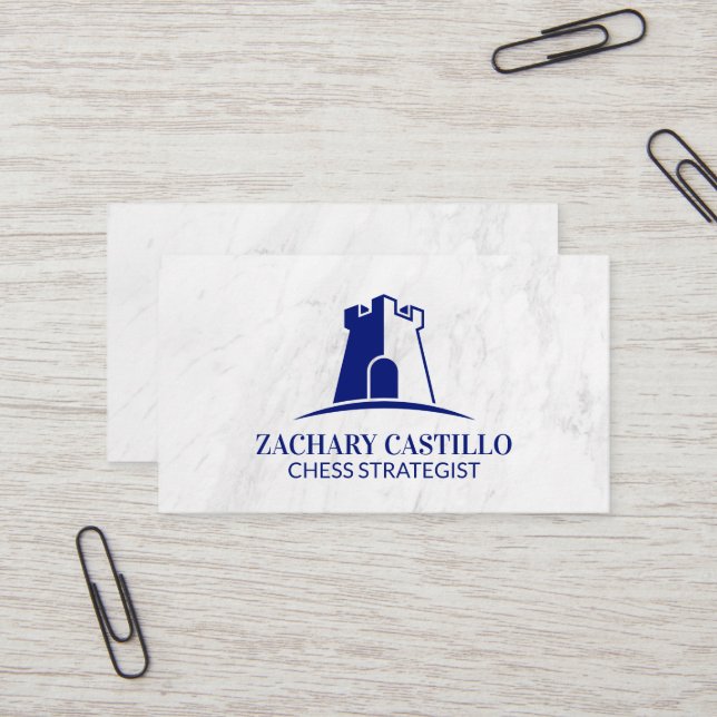 Tarjeta De Visita Logotipo del castillo (Anverso/Reverso In Situ)