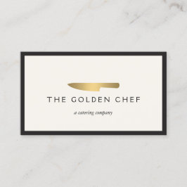 Tarjeta De Visita Logotipo del chef Gold Chef para la restauración, 