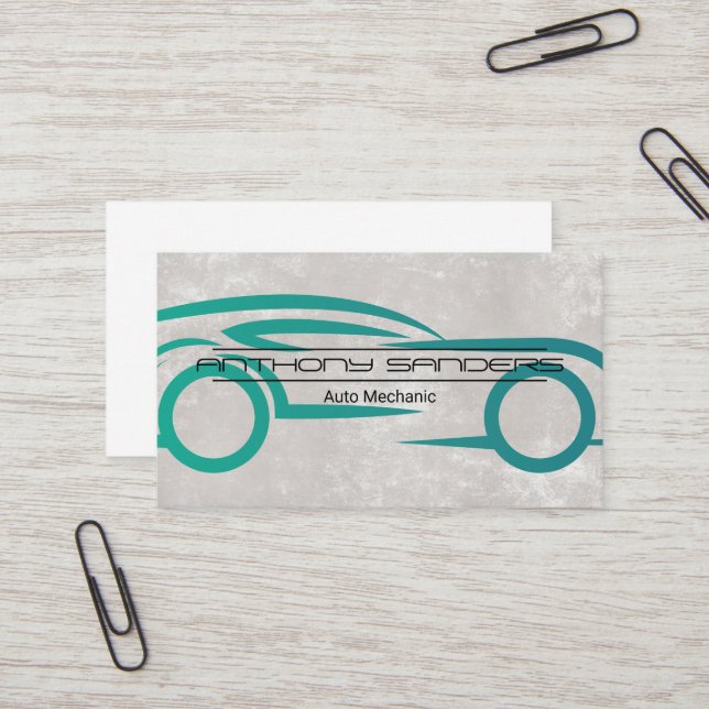 Tarjeta De Visita Logotipo del coche (Anverso/Reverso In Situ)