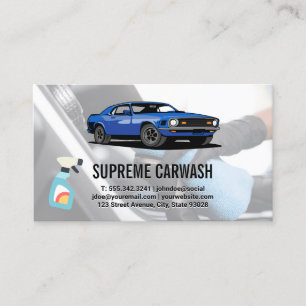 Tarjeta De Visita Logotipo del coche azul   Interior de autodesactiv