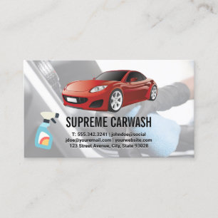 Tarjeta De Visita Logotipo del coche deportivo rojo   Interior de au