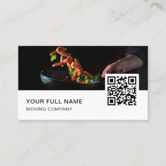 Tarjeta De Visita Logotipo del código QR del Chef Medios sociales