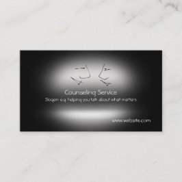 Tarjeta De Visita Logotipo del consejero o terapeuta, Talking Heads