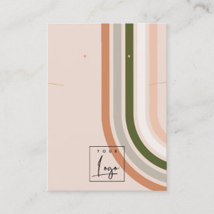 Tarjeta De Visita Logotipo del desierto del arco iris retro para la 