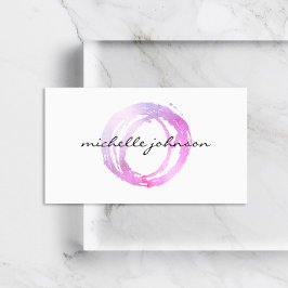 Tarjeta De Visita Logotipo del Diseñador de Círculo Pintado Lujoso
