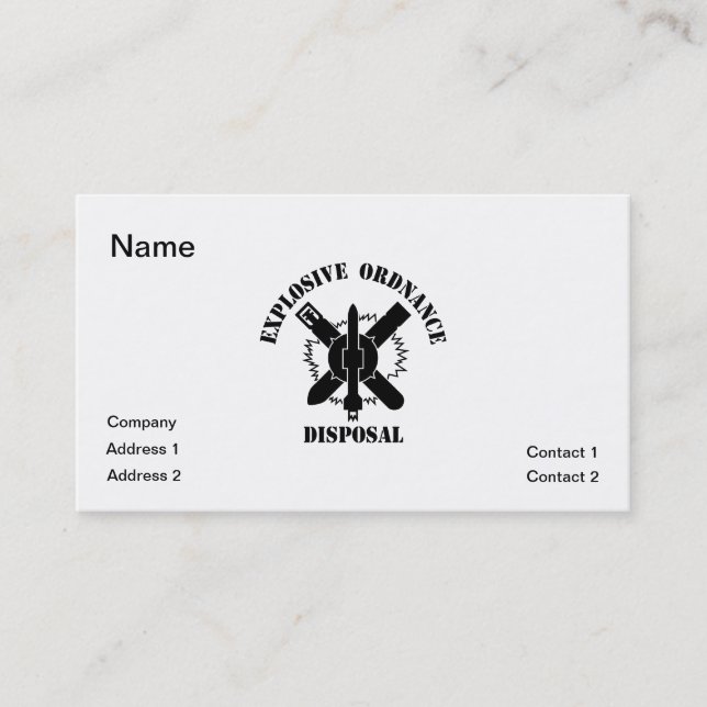 Tarjeta De Visita Logotipo del EOD (Anverso)