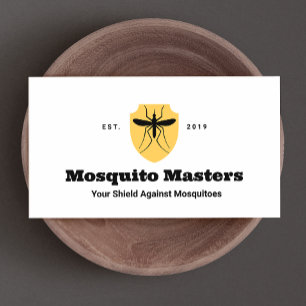 Tarjeta De Visita Logotipo del Escudo de control de plagas de mosqui