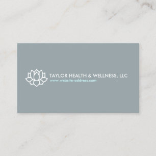 TARJETA DE VISITA LOGOTIPO DEL FLOR DE LOTUS PARA LA SALUD Y LA
