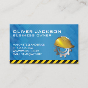 Tarjeta De Visita Logotipo del Gorra duro de construcción   Generado