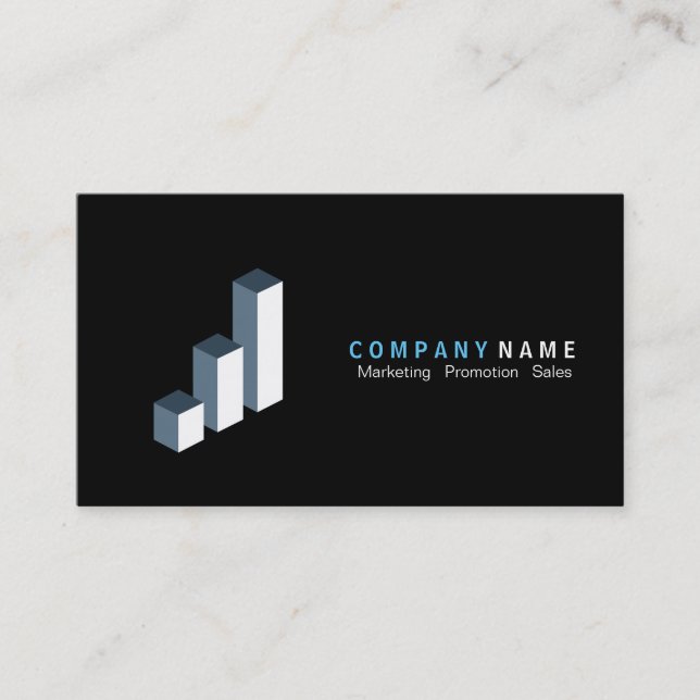 Tarjeta De Visita Logotipo del gráfico de barras (Anverso)