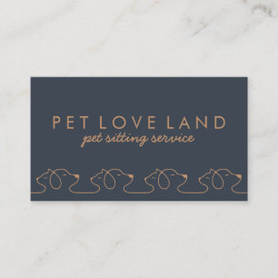 Tarjeta De Visita Logotipo del Mascota del perro del gato