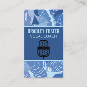 Tarjeta De Visita Logotipo del micrófono   Cantante