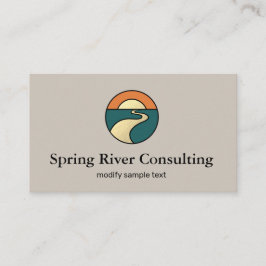 Tarjeta De Visita Logotipo del mirador Gold River Sunset Horizon